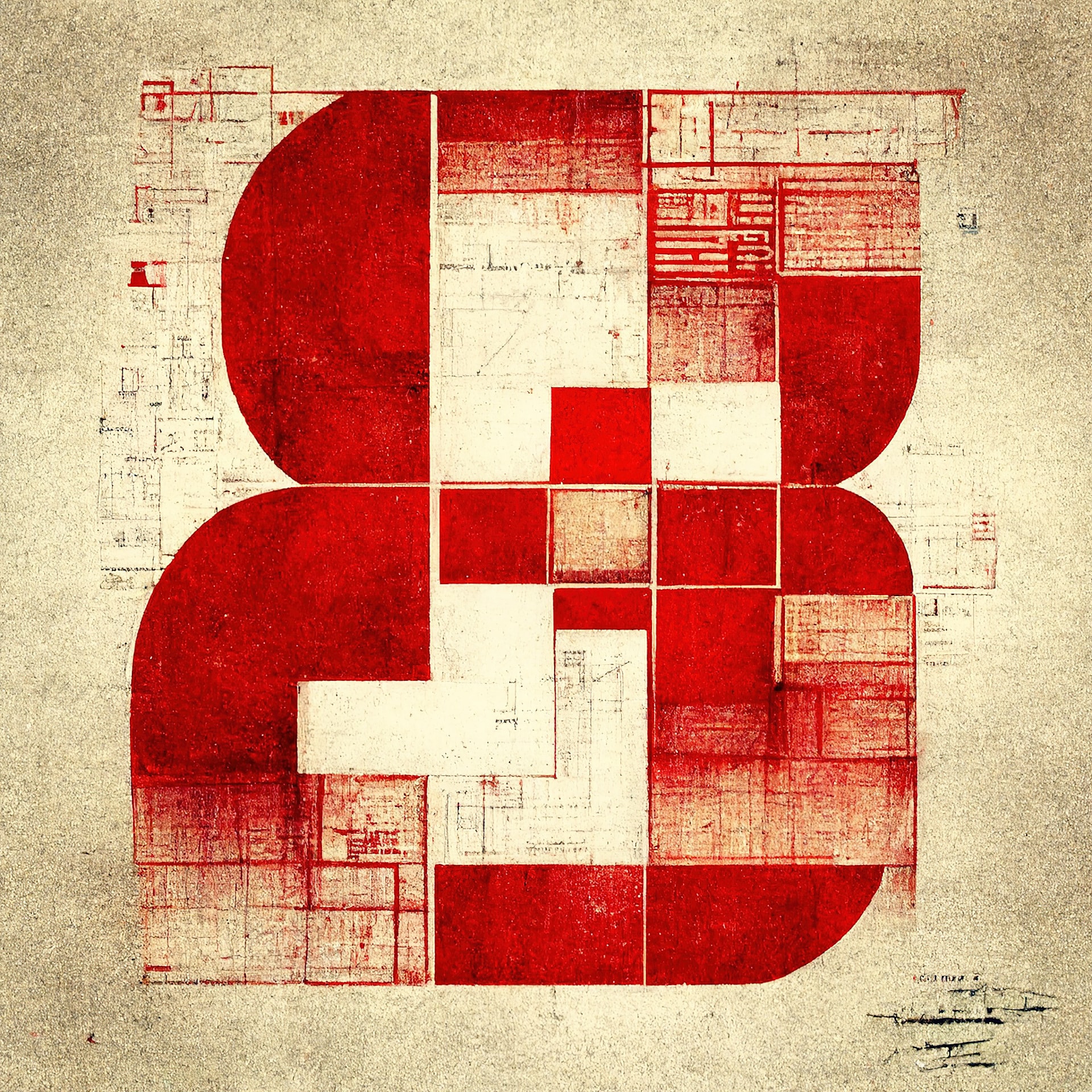 Squares Alphabet B - ACT ON ART Paris